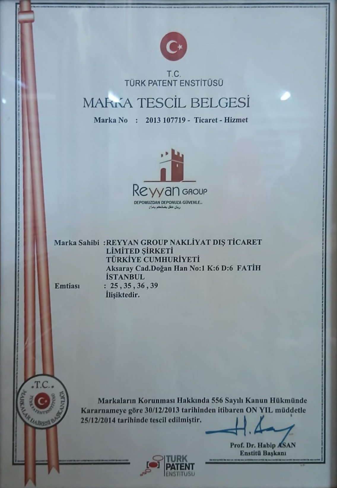 Tescil Belgesi